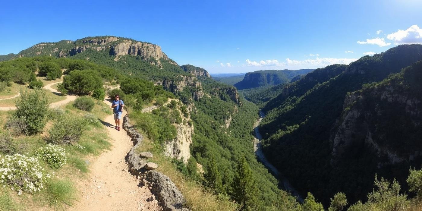 Sentier de randonnée en Ardèche